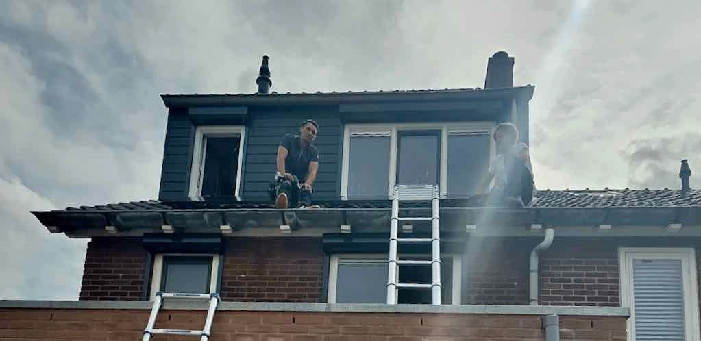 At work on a roof in September 2025
