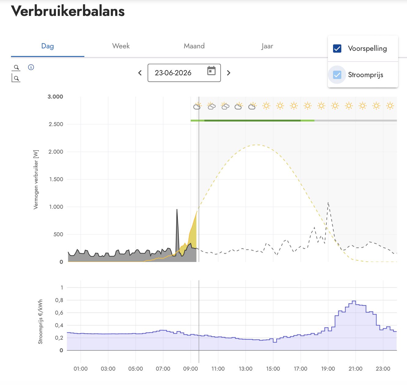 Verbruikersbalans en dynamische tarieven