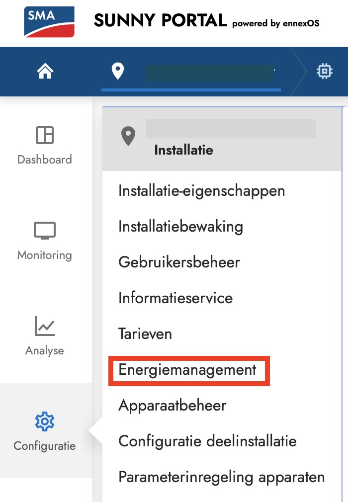 Energiemanagement Sunny Portal