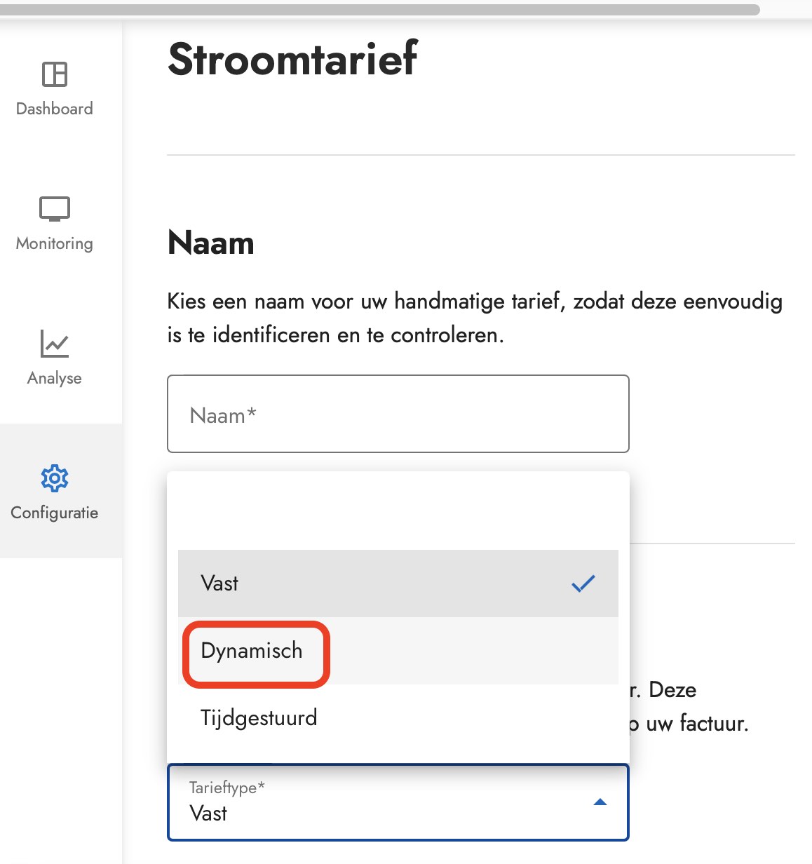 selecteer dynamisch