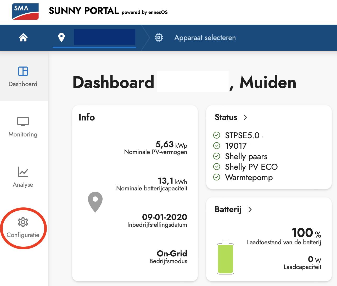 Configuratie icoon