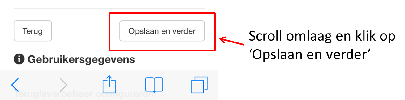 Opslaan en verder