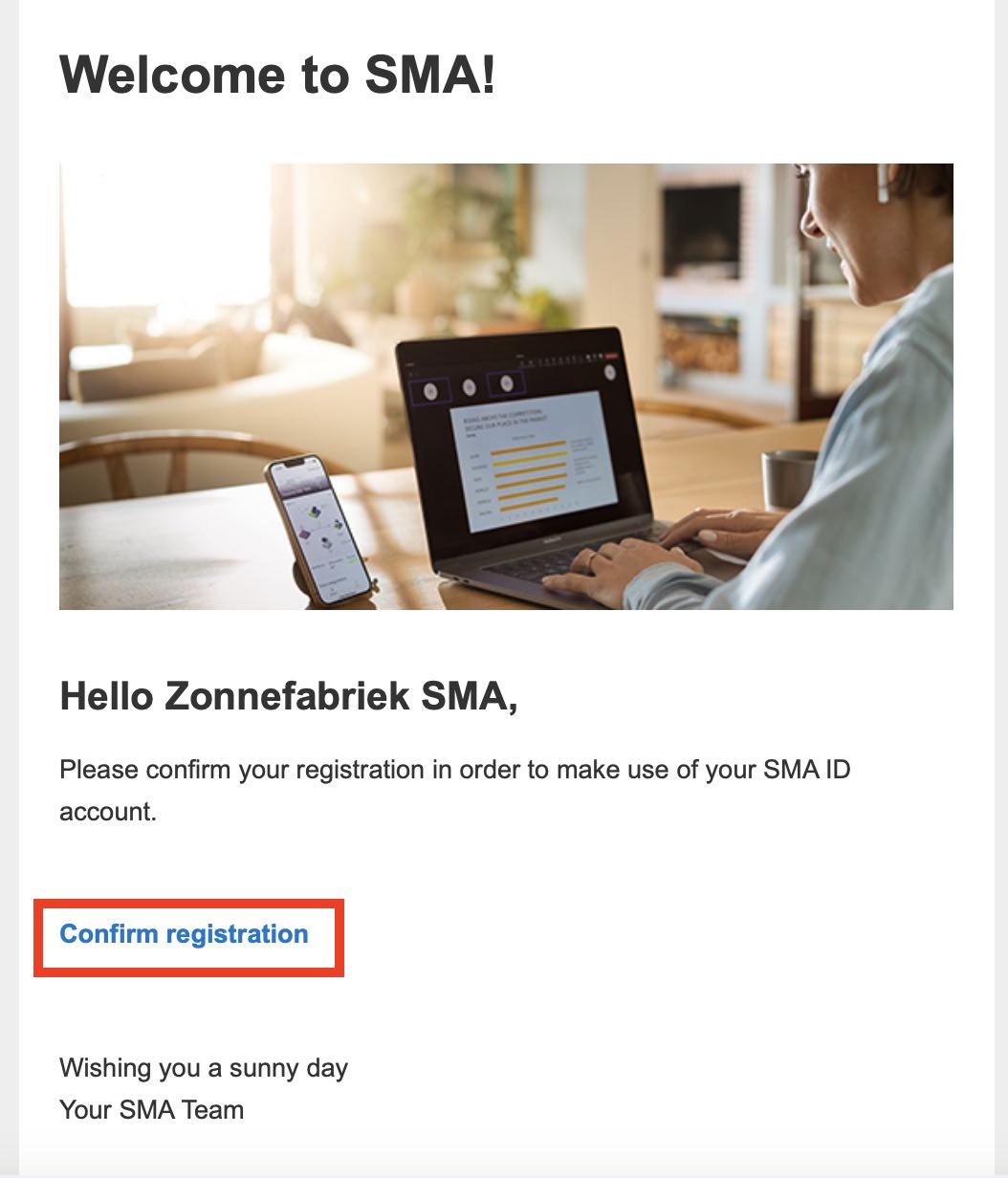 e-mail requesting confirmation