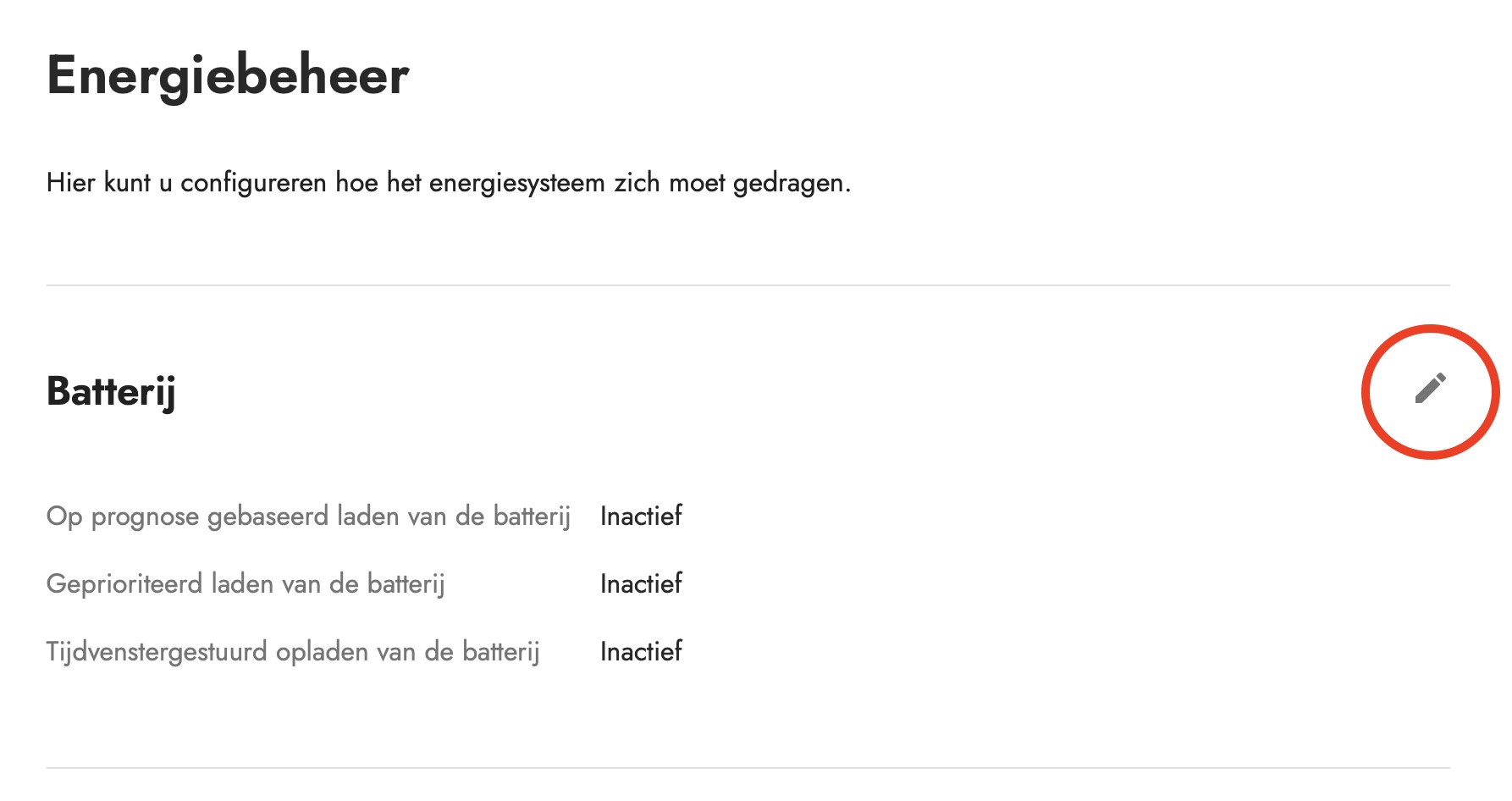 batterijen wijzigen
